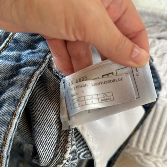 Ba&sh Evan Raw Hem Cropped Jeans Size 1 / Small - Picture 12 of 13